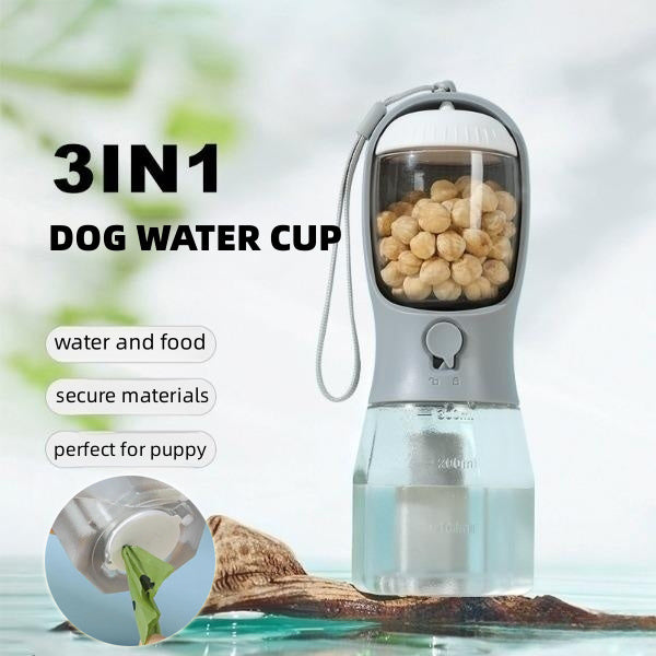 Dog Water Cup Drinking Food Garbage Bag Three-in-one Portable Small Multi-functional Pet Cups Pets Supplies - Complete Home USA