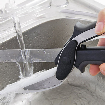 2-in-1 Kitchen Scissors: Chop & Slice with Ease! - Complete Home USA