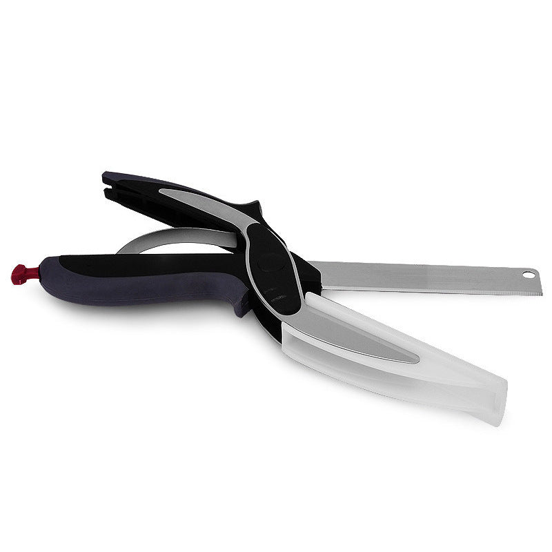 2-in-1 Kitchen Scissors: Chop & Slice with Ease! - Complete Home USA