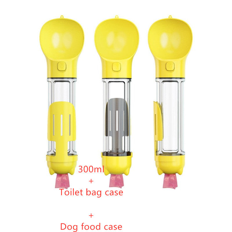 Pet Water Bottle Feeder Bowl Garbage Bag Storage Portable Pet Outdoor Travel 3 In 1 Dog Water Bottle - Complete Home USA