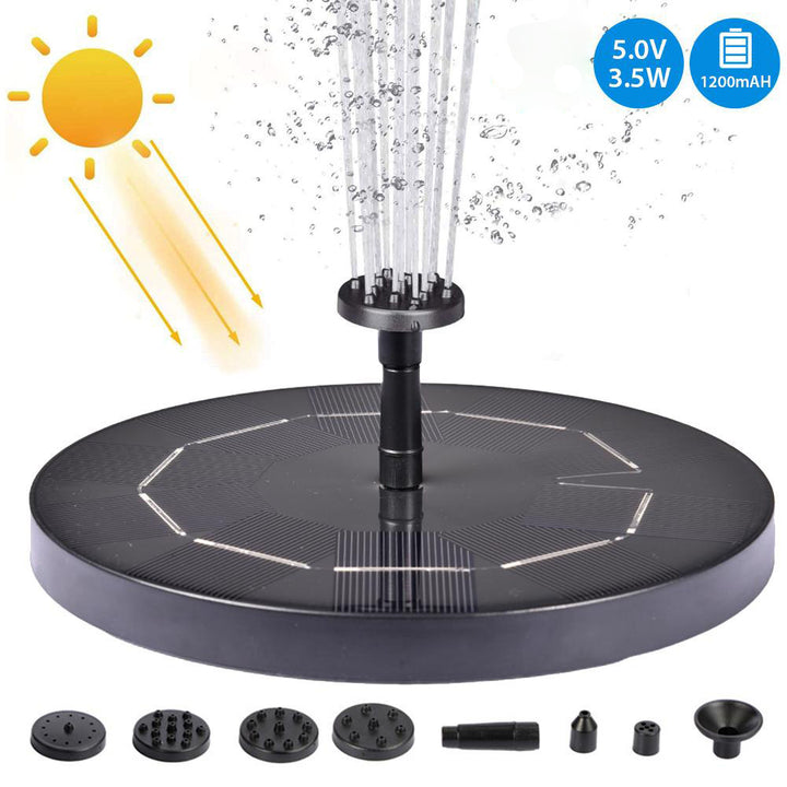 Solar Water Mercury Garden Miniature Floating Fountain - Complete Home USA