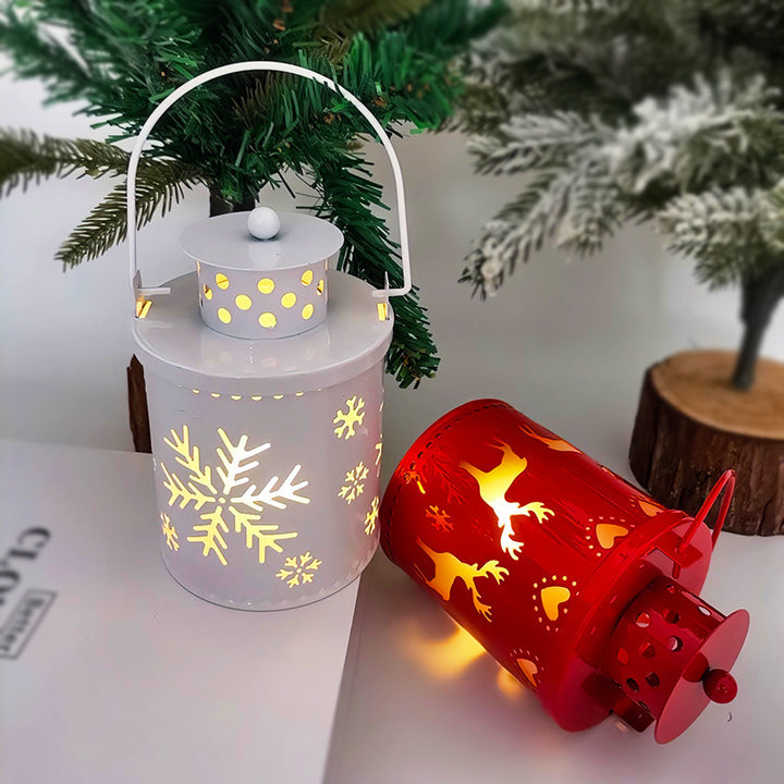 Christmas Candle Lights LED Small Lanterns Wind Lights Electronic Candles Nordic Style Creative Holiday Decoration Decorations - Complete Home USA