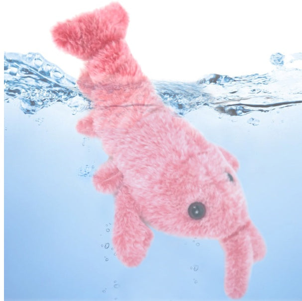 Pet Toys Electric Jumping Shrimp USB Charging Simulation Lobster Funny Cat Plush Pets Toy - Complete Home USA