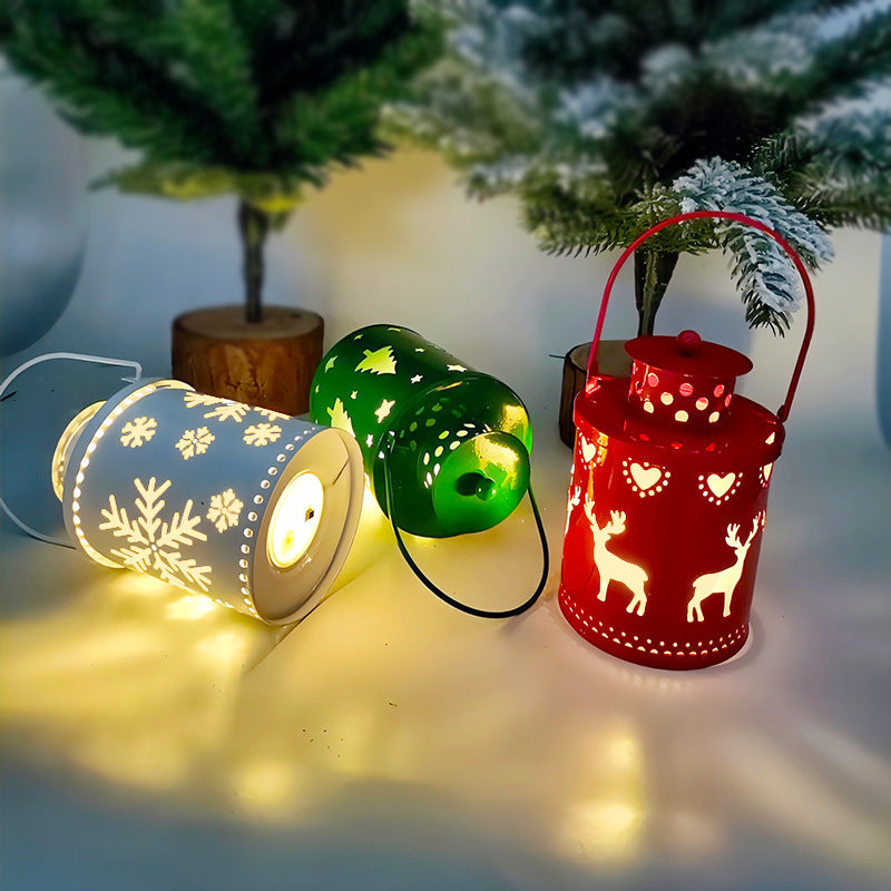 Christmas Candle Lights LED Small Lanterns Wind Lights Electronic Candles Nordic Style Creative Holiday Decoration Decorations - Complete Home USA