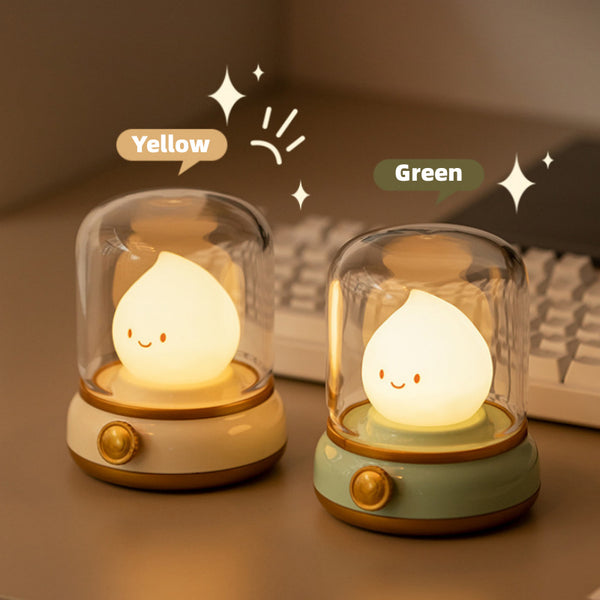 Retro Mini Night Lamp – Cute USB Rechargeable LED Table Lamp for Bedroom, Coffee Bar, and Home Decor