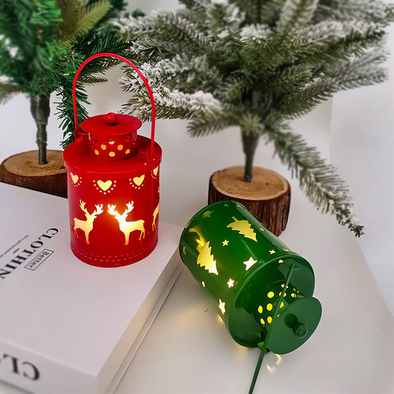 Christmas Candle Lights LED Small Lanterns Wind Lights Electronic Candles Nordic Style Creative Holiday Decoration Decorations - Complete Home USA