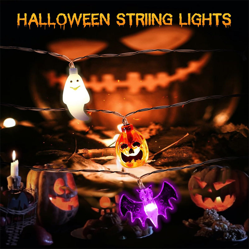 LED Halloween Pumpkin Spider Bat Skull String Light Lamp Home Garden Party Outdoor Halloween Decoration Lantern Light - Complete Home USA