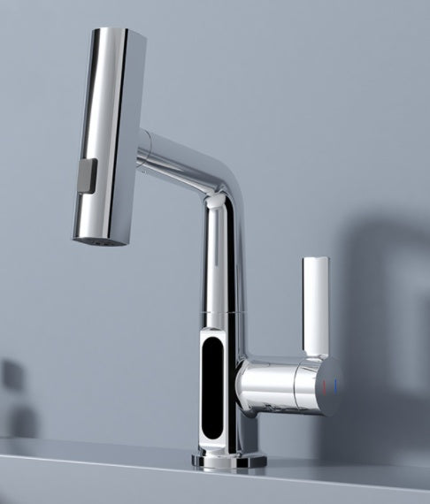 Intelligent Digital Display Faucet Pull-out Basin Faucet Temperature Digital Display Rotation - Complete Home USA