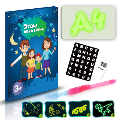 Educational Toy Drawing Pad 3D Magic 8 Light Effects Puzzle Board Sketchpad - Complete Home USA