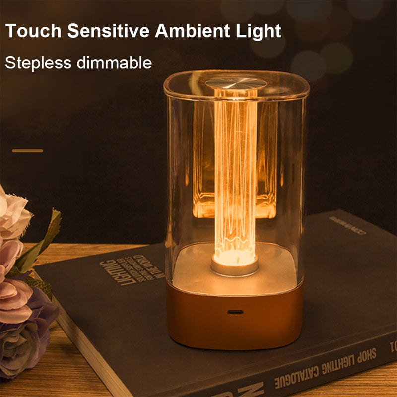 New LED Touch Atmosphere Light USB Charging Eye Protection Bedside Bedroom Lamp Bar Restaurant Garden Decoration Night Light Home Decor - Complete Home USA