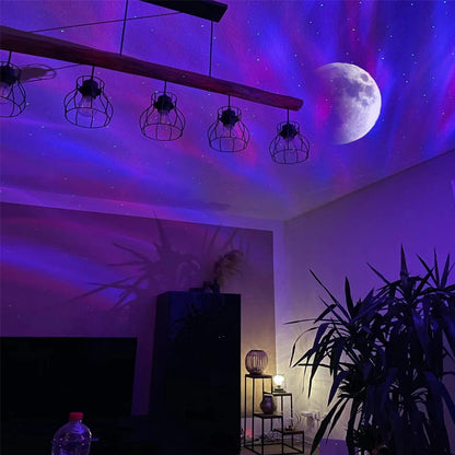 Aurora Borealis Starlight Projectors LED Galaxy Star Atmosphere Galaxy Night Light Home Bedroom Sky Moon Lamp Room Decor Gift - Complete Home USA