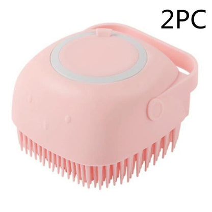 Silicone Dog Bath Massage Gloves Brush Pet Cat Bathroom Cleaning Tool Comb Brush For Dog Can Pour Shampoo Dog Grooming Supplies - Complete Home USA