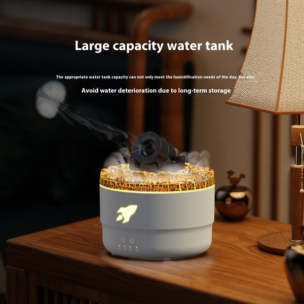 Battery Aroma Diffuser Convenient Home Bedroom Colorful Flame Ambience Light Large Spray Humidifier - Complete Home USA