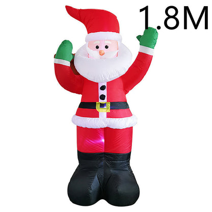 Christmas LED Lights Glowing Santa Tree Snowman Inflatable Doll Outdoor Yard Garden Decor - Complete Home USA