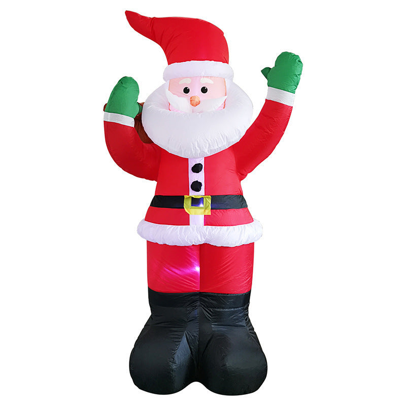 Christmas LED Lights Glowing Santa Tree Snowman Inflatable Doll Outdoor Yard Garden Decor - Complete Home USA