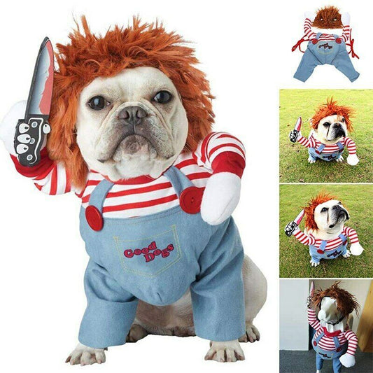 Halloween Pet Costume Pet Dog Funny Clothes Adjustable Dog Cosplay Costume Scary Costume Party Gatherings - Complete Home USA