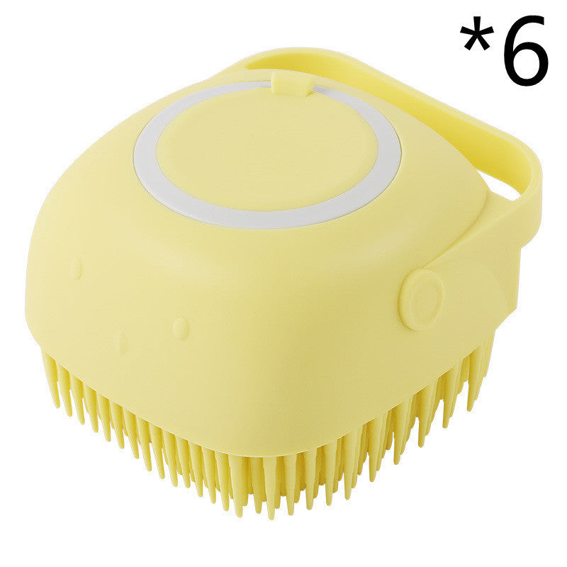 Silicone Dog Bath Massage Gloves Brush Pet Cat Bathroom Cleaning Tool Comb Brush For Dog Can Pour Shampoo Dog Grooming Supplies - Complete Home USA