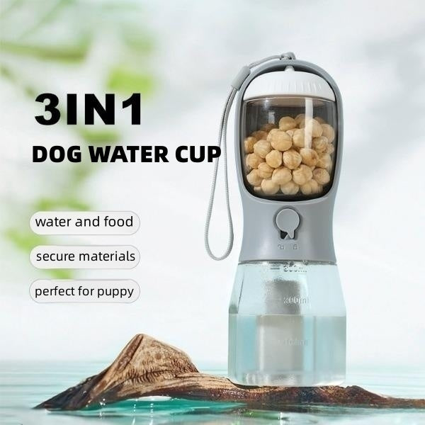 Dog Water Cup Drinking Food Garbage Bag Three-in-one Portable Small Multi-functional Pet Cups Pets Supplies - Complete Home USA