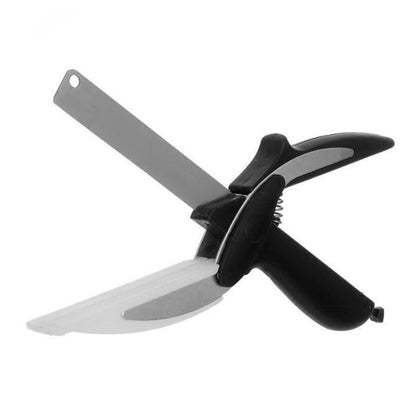 2-in-1 Kitchen Scissors: Chop & Slice with Ease! - Complete Home USA