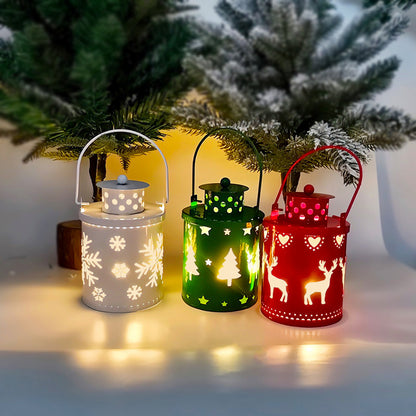 Christmas Candle Lights LED Small Lanterns Wind Lights Electronic Candles Nordic Style Creative Holiday Decoration Decorations - Complete Home USA