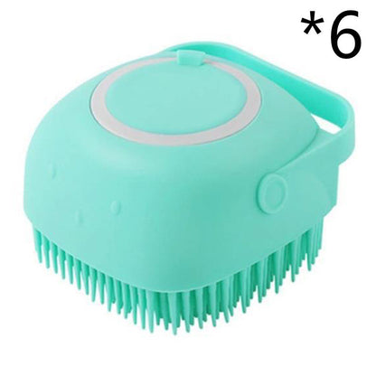 Silicone Dog Bath Massage Gloves Brush Pet Cat Bathroom Cleaning Tool Comb Brush For Dog Can Pour Shampoo Dog Grooming Supplies - Complete Home USA