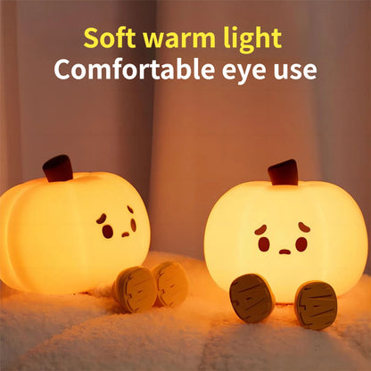 Home Decor Halloween Pumpkin Night Light Cute Soft Silicone Lamp Touch  Dimmable Rechargeable Bedside Decor Light Kids Gifts Halloween Decorations - Complete Home USA