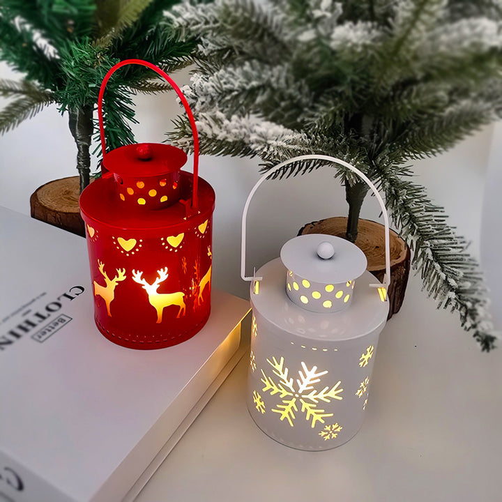 Christmas Candle Lights LED Small Lanterns Wind Lights Electronic Candles Nordic Style Creative Holiday Decoration Decorations - Complete Home USA