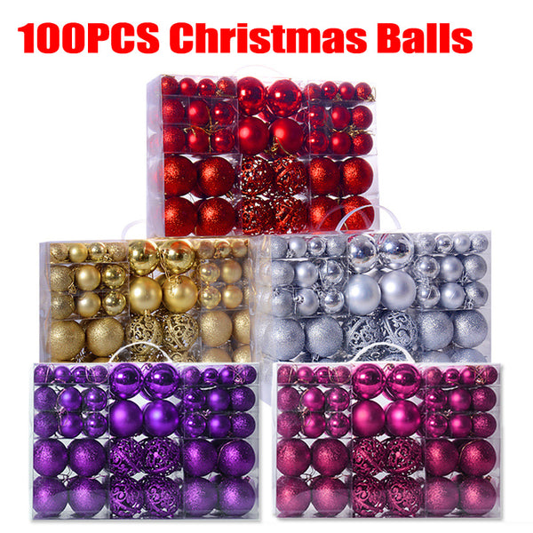 Christmas Tree Decorative Ball Set 100PC