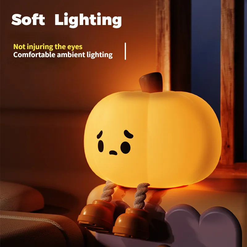 Home Decor Halloween Pumpkin Night Light Cute Soft Silicone Lamp Touch  Dimmable Rechargeable Bedside Decor Light Kids Gifts Halloween Decorations - Complete Home USA