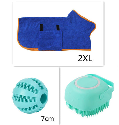 Silicone Dog Bath Massage Gloves Brush Pet Cat Bathroom Cleaning Tool Comb Brush For Dog Can Pour Shampoo Dog Grooming Supplies - Complete Home USA